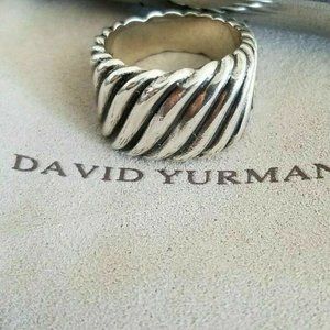 David Yurman Sz 7 Sterling Silver Cigar Band Ring